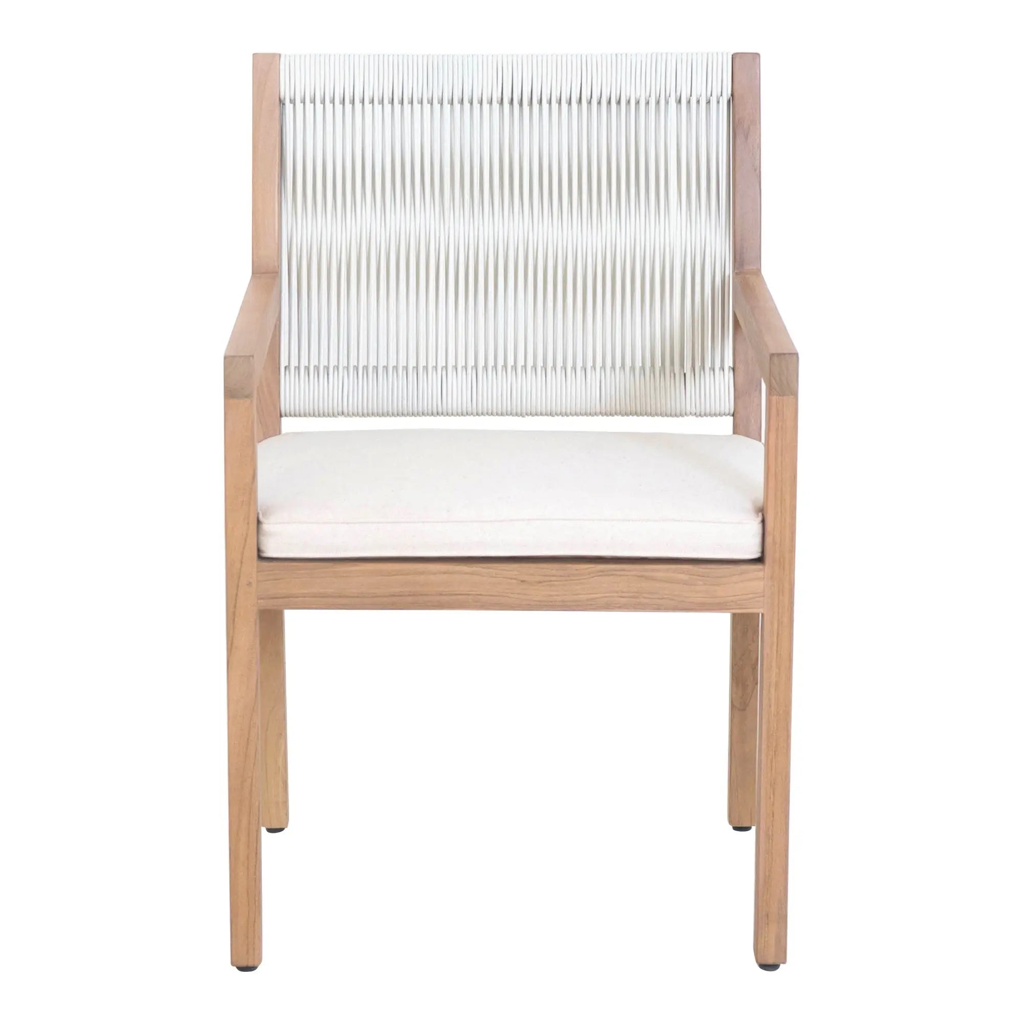 Natural Faux Leather Dining Arm Chair Homeroots Kitchen & Dining