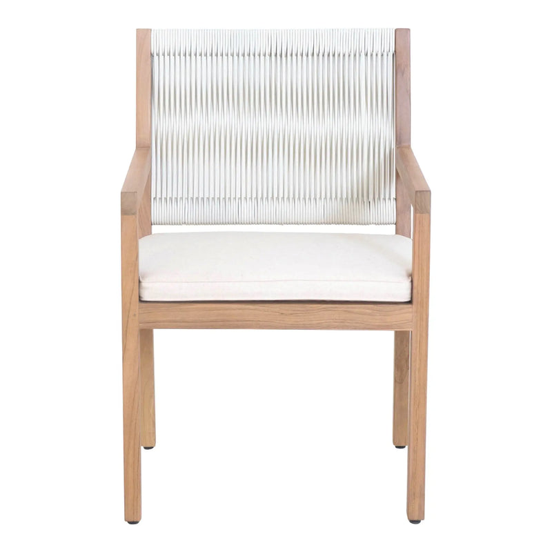 Natural Faux Leather Dining Arm Chair Homeroots Kitchen & Dining