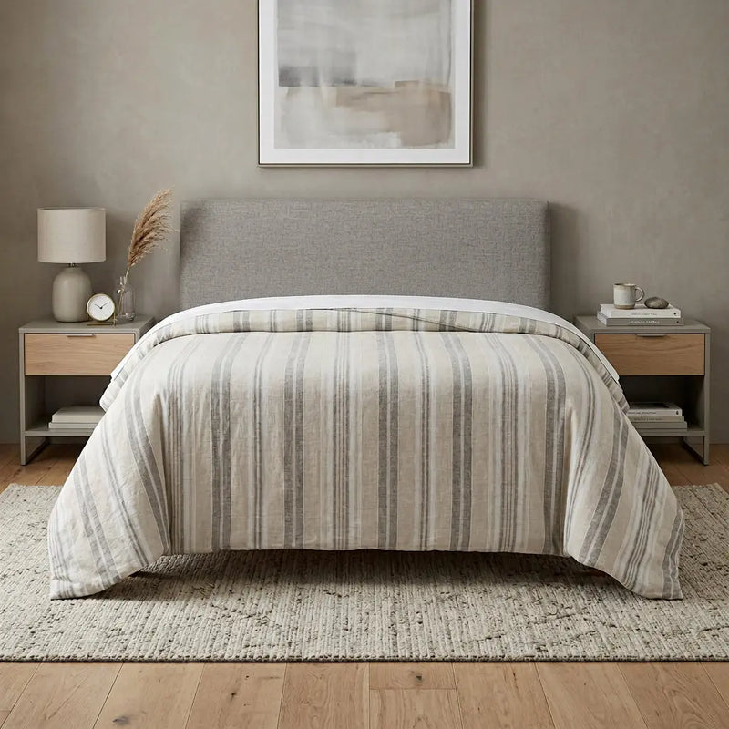 Natural Queen Linen Washable Polyester Duvet Cover Homeroots Bed & Bath