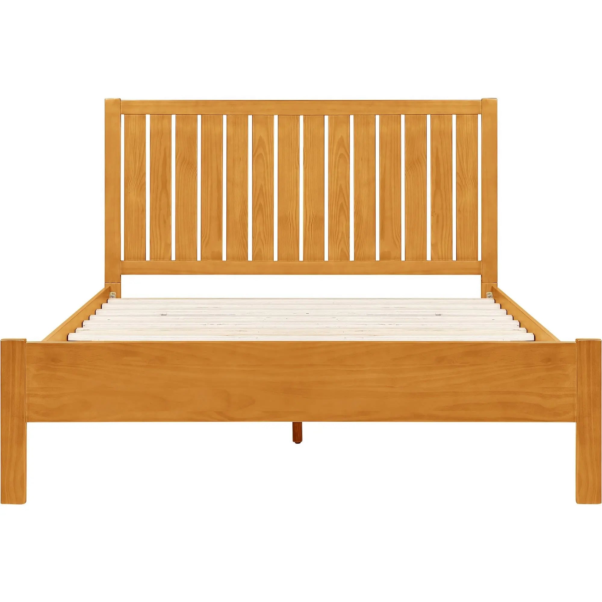 Natural Shiplap Texture Solid Wood King Bed Frame Homeroots Bed & Bath