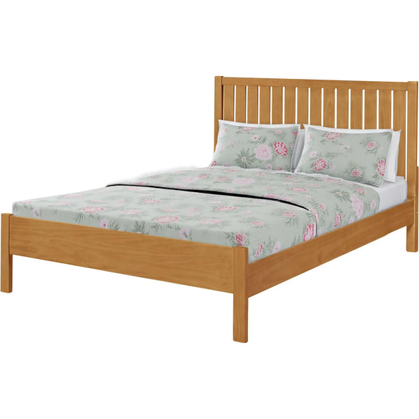 Natural Shiplap Texture Solid Wood Queen Bed Frame Homeroots Bed & Bath