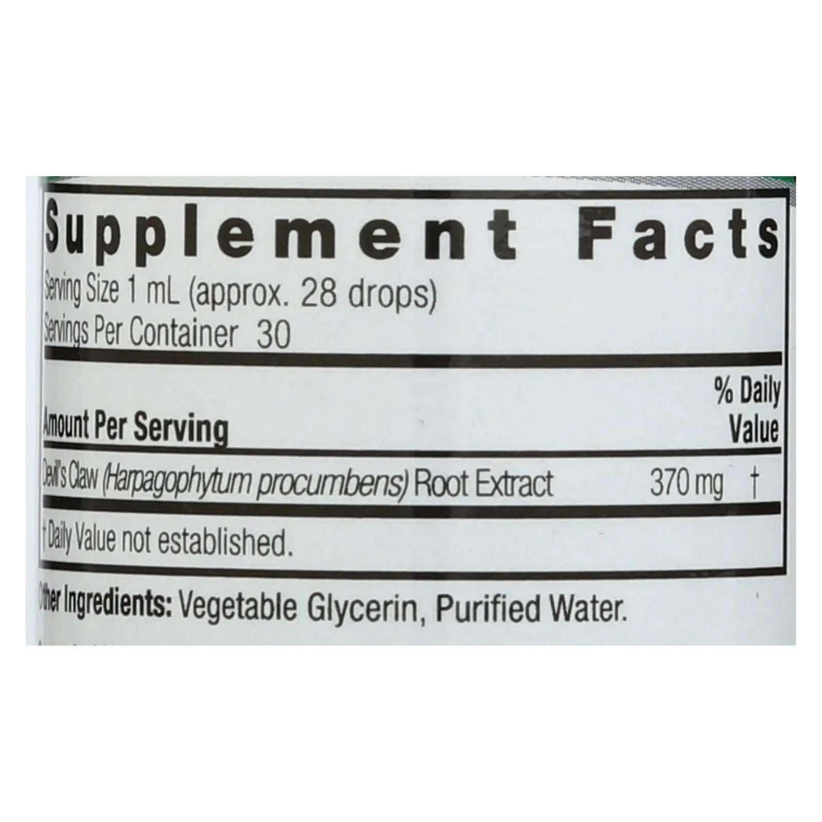 Nature's Answer - Alcohol Free Devil's Claw Root - 1 Oz Nature's Answer