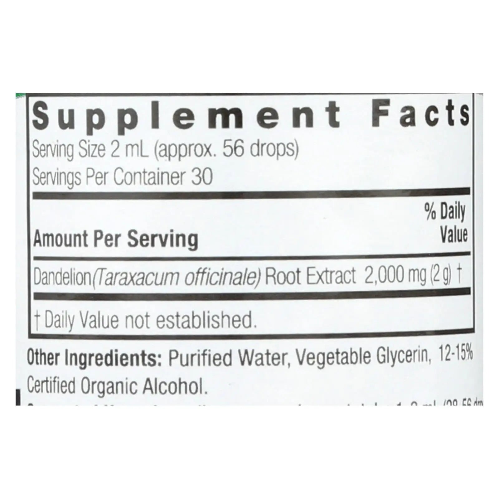 Nature's Answer - Dandelion Root - 2 Fl Oz Nature's Answer