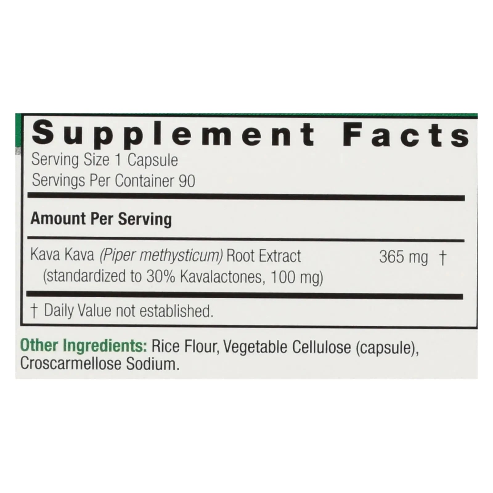 Nature's Answer - Kava 6 Capsules - Gluten Free - 90 Vegetarian Capsules Nature's Answer