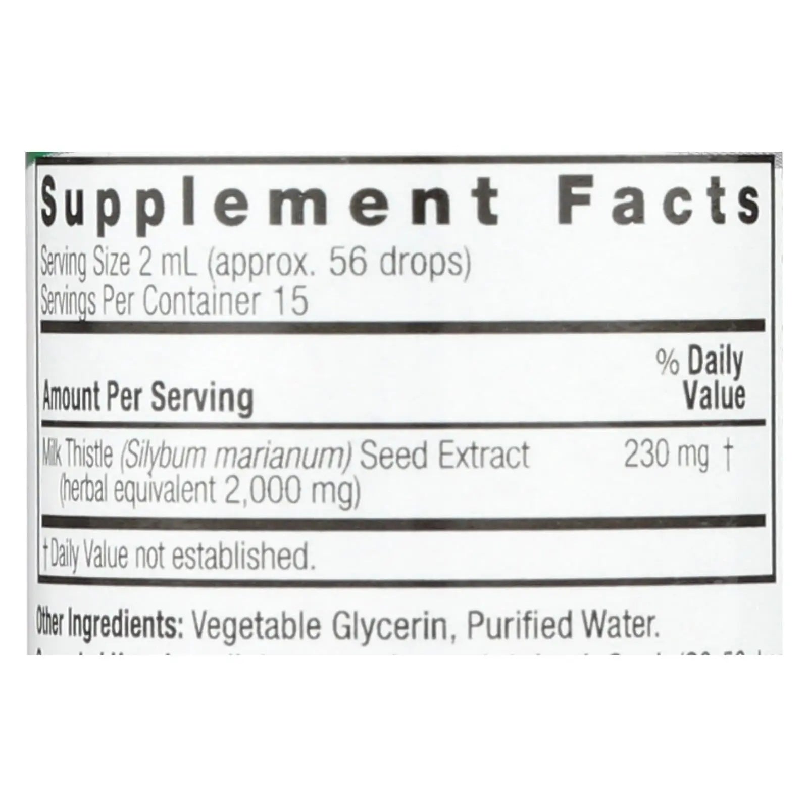 Nature's Answer - Milk Thistle Seed Alcohol Free - 1 Fl Oz Nature's Answer