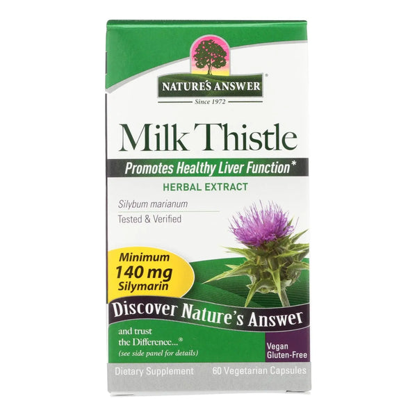 Nature's Answer - Milk Thistle Seed Extract - 60 Vegetarian Capsules Nature's Answer