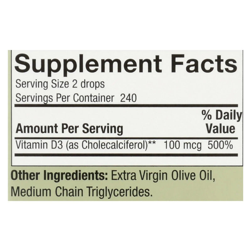 Nature's Answer - Vitamin D-3 Drops - 4000 Iu - 0.5 Fl Oz Nature's Answer