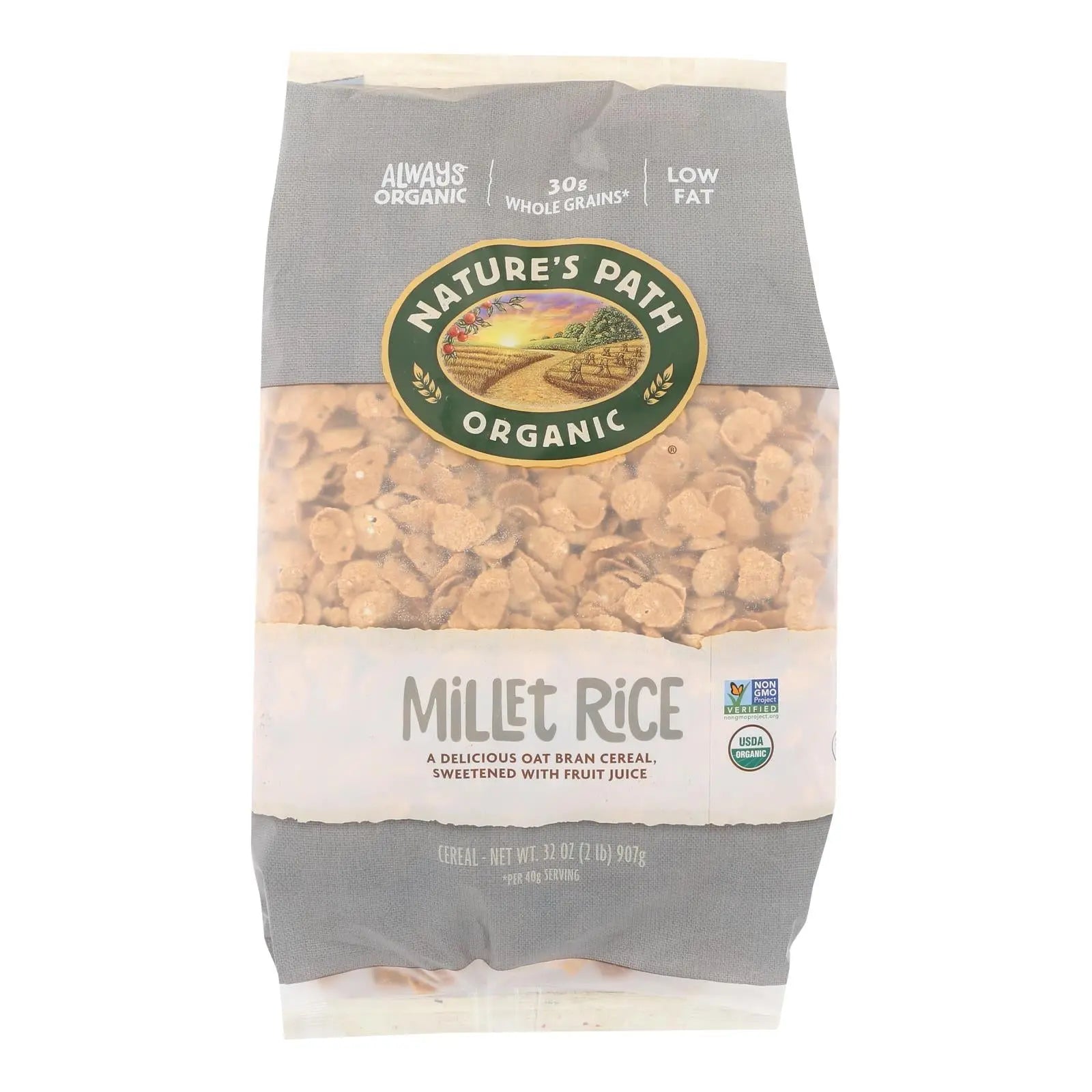 Nature's Path Organic Millet Rice Oat-bran Flakes Cereal - Case Of 6 - 32 Oz. Nature's Path