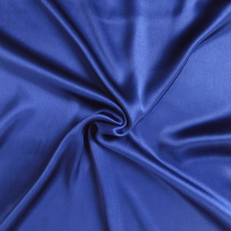 Navy Blue Dreamy Set Of 2 Silky Satin Standard Pillowcases Homeroots Bed & Bath