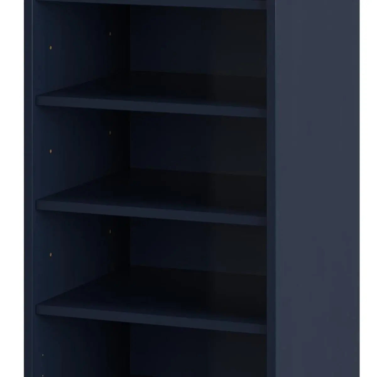Navy Blue Ten Pair Solid WoodShoe Storage Cabinet Homeroots Organization