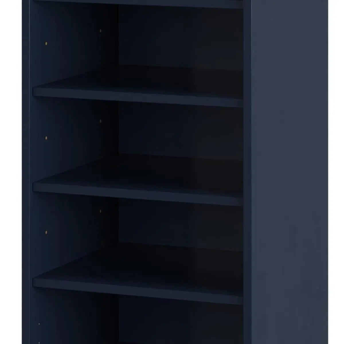 Navy Blue Ten Pair Solid WoodShoe Storage Cabinet Homeroots Organization