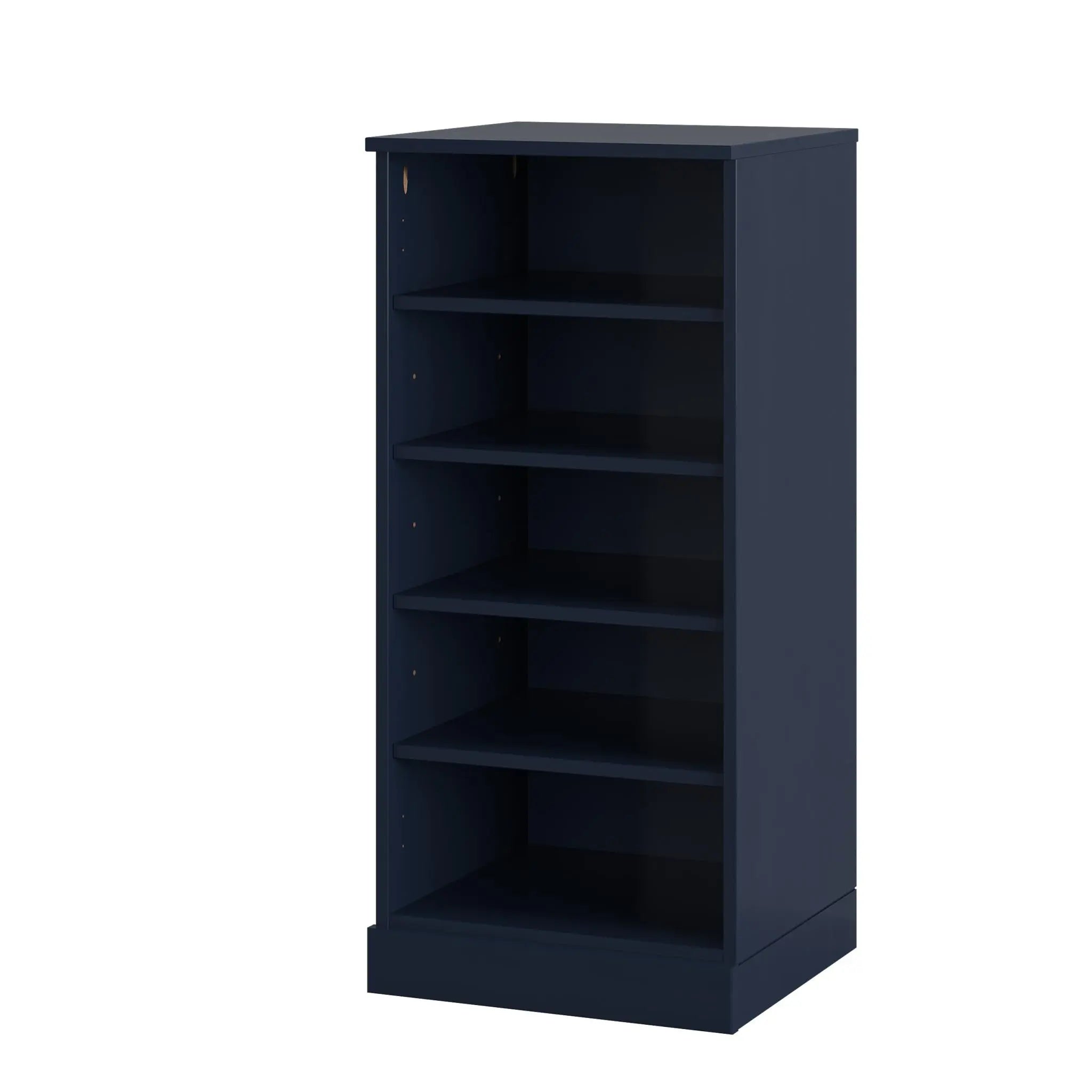 Navy Blue Ten Pair Solid WoodShoe Storage Cabinet Homeroots Organization