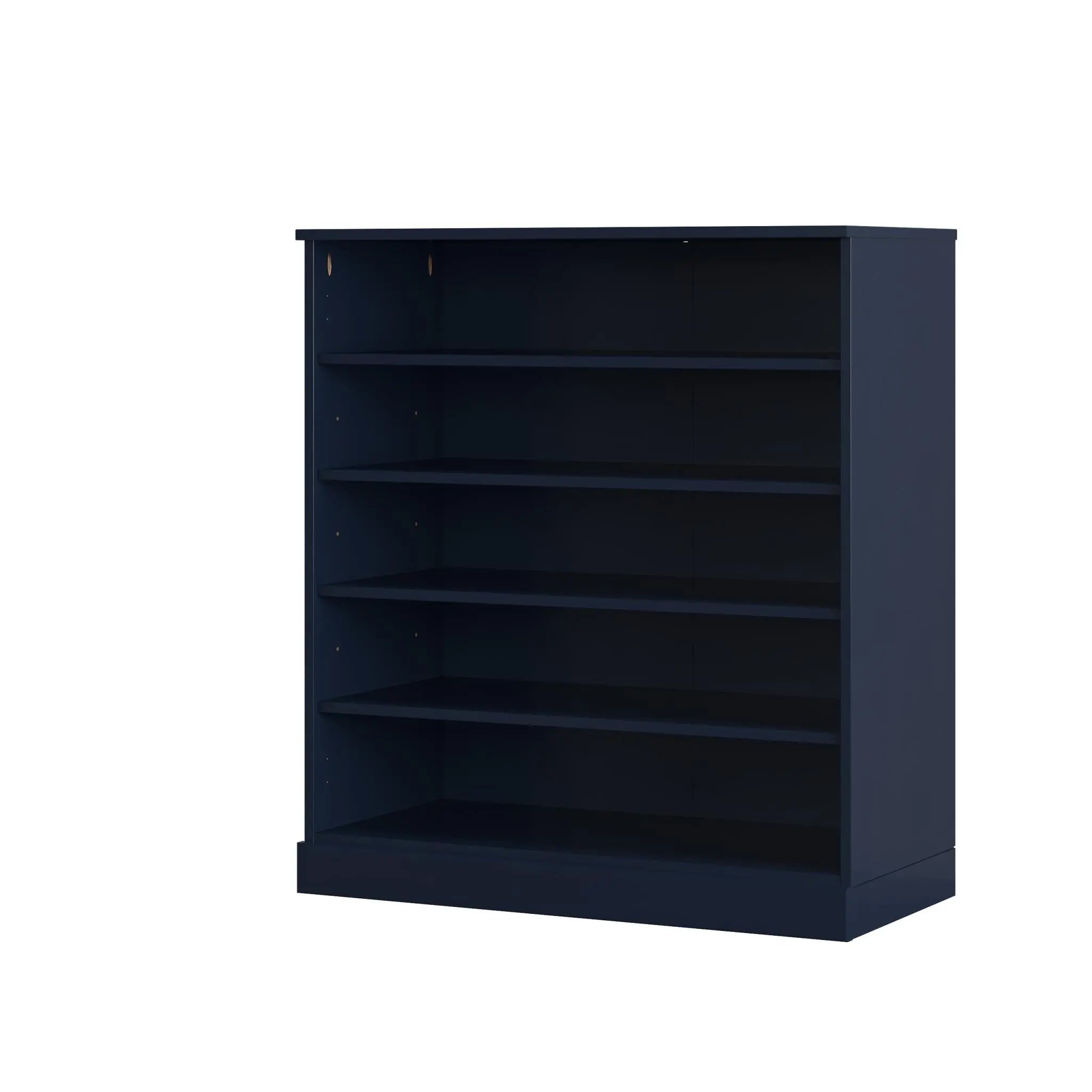 Navy Blue Twenty Pair Solid WoodShoe Storage Cabinet Homeroots Organization