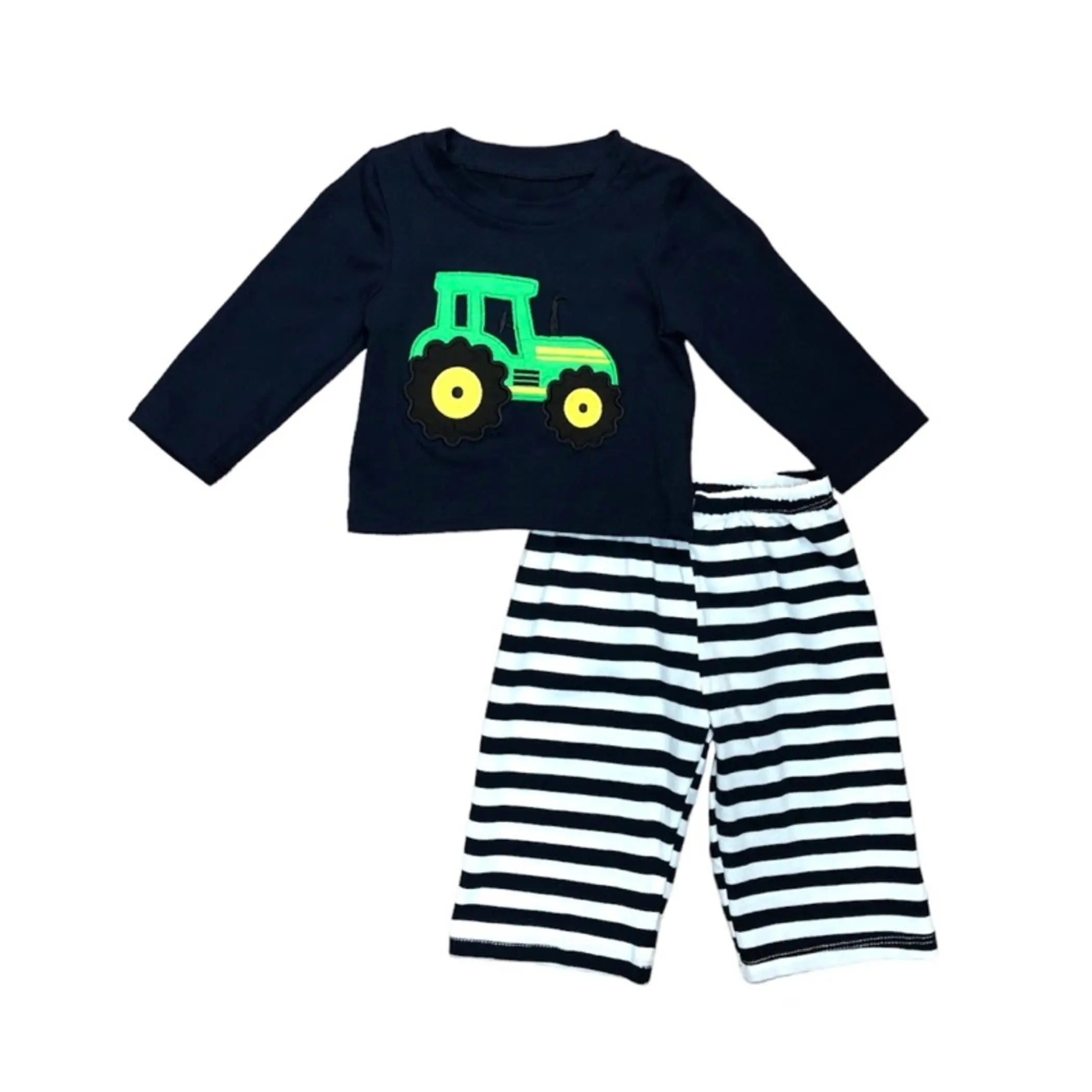 Navy Tractor Outfit Melina & Me