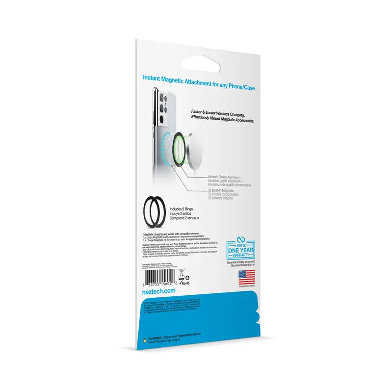 Naztech MagUP MagSafe Magnetic Ring 2-Pack Hypercel