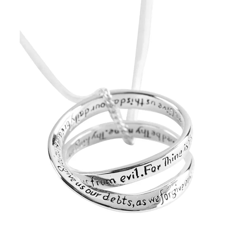 Necklace Double Mobius Ring Lords Prayer Dicksons Inc