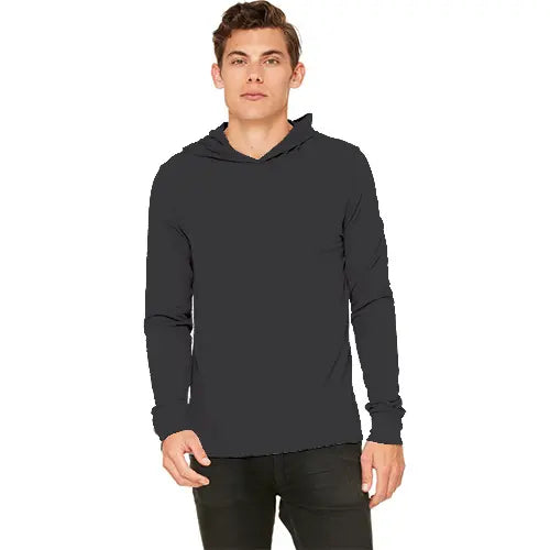 Neil & David - Blank Apparel Men's Long Sleeve Hooded T-Shirt Kids Blanks