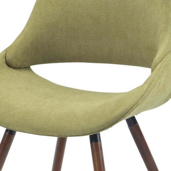 Neon Green and Natural Solid Wood Dining Parsons Chair Homeroots Kitchen & Dining