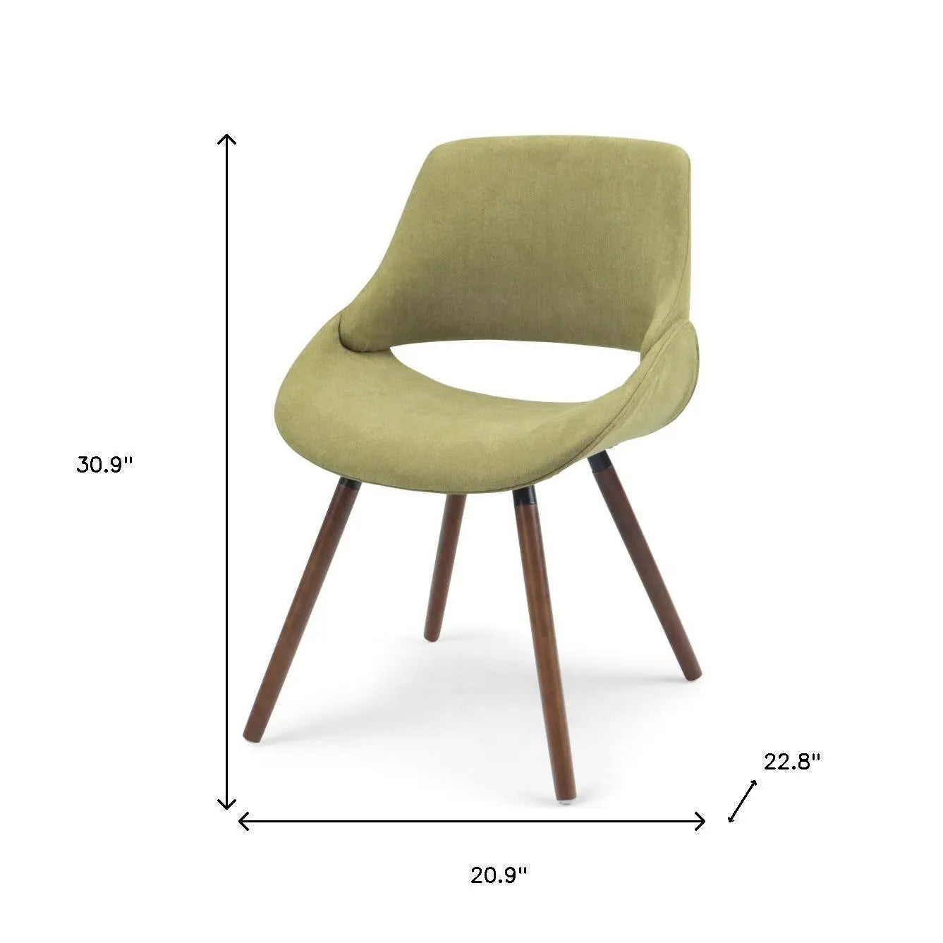 Neon Green and Natural Solid Wood Dining Parsons Chair Homeroots Kitchen & Dining