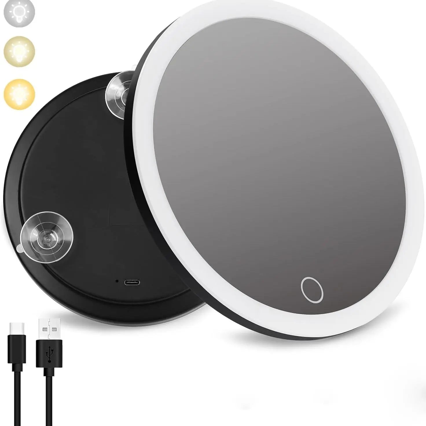 New 30 times magnification makeup mirror charging led light with lamp 360 degree bracket with lamp mirror 3 suction cup 10X20X GreatEagleInc