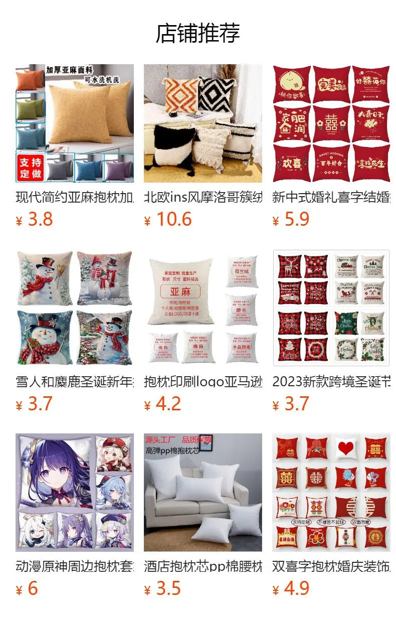 New Amazon Christmas decorative pillow cover snowman printed cushion cover LED pillow light cushion customization GreatEagleInc