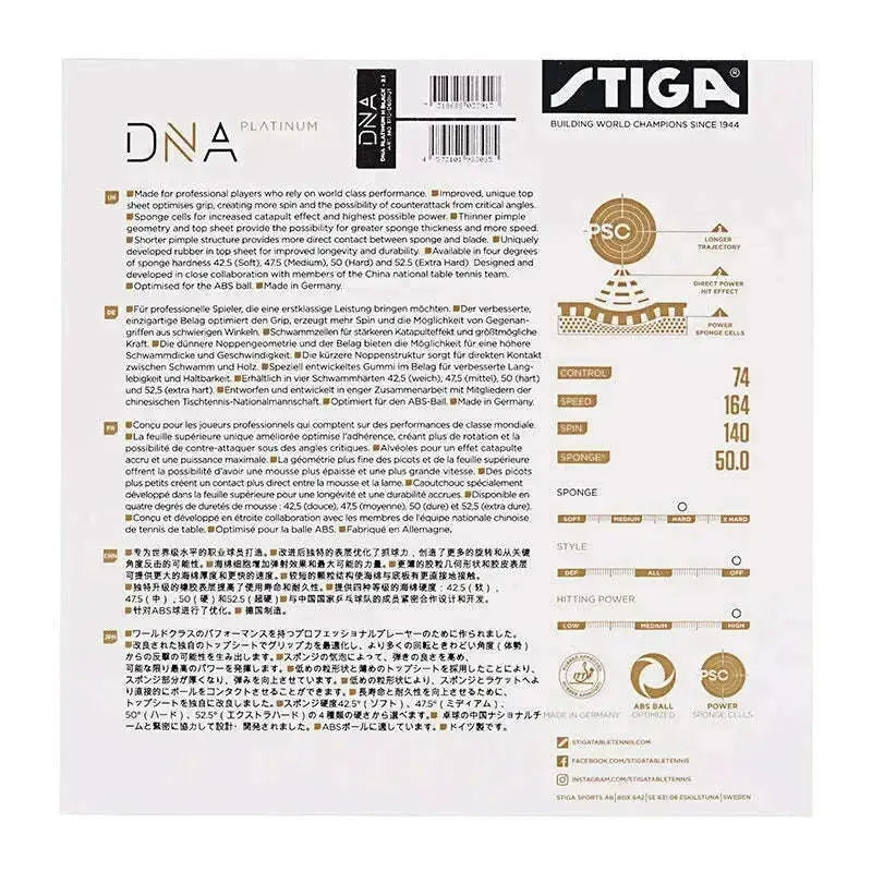 New-Arrival-Stiga-DNA-Platinum-M-Platinum-H-Table-Tennis-Racket-Rubber-Ping-Pong-Blade-Rubbers-Pimples-In-PLATINUM-Pro-Rubbers-FreeDropship-335683517