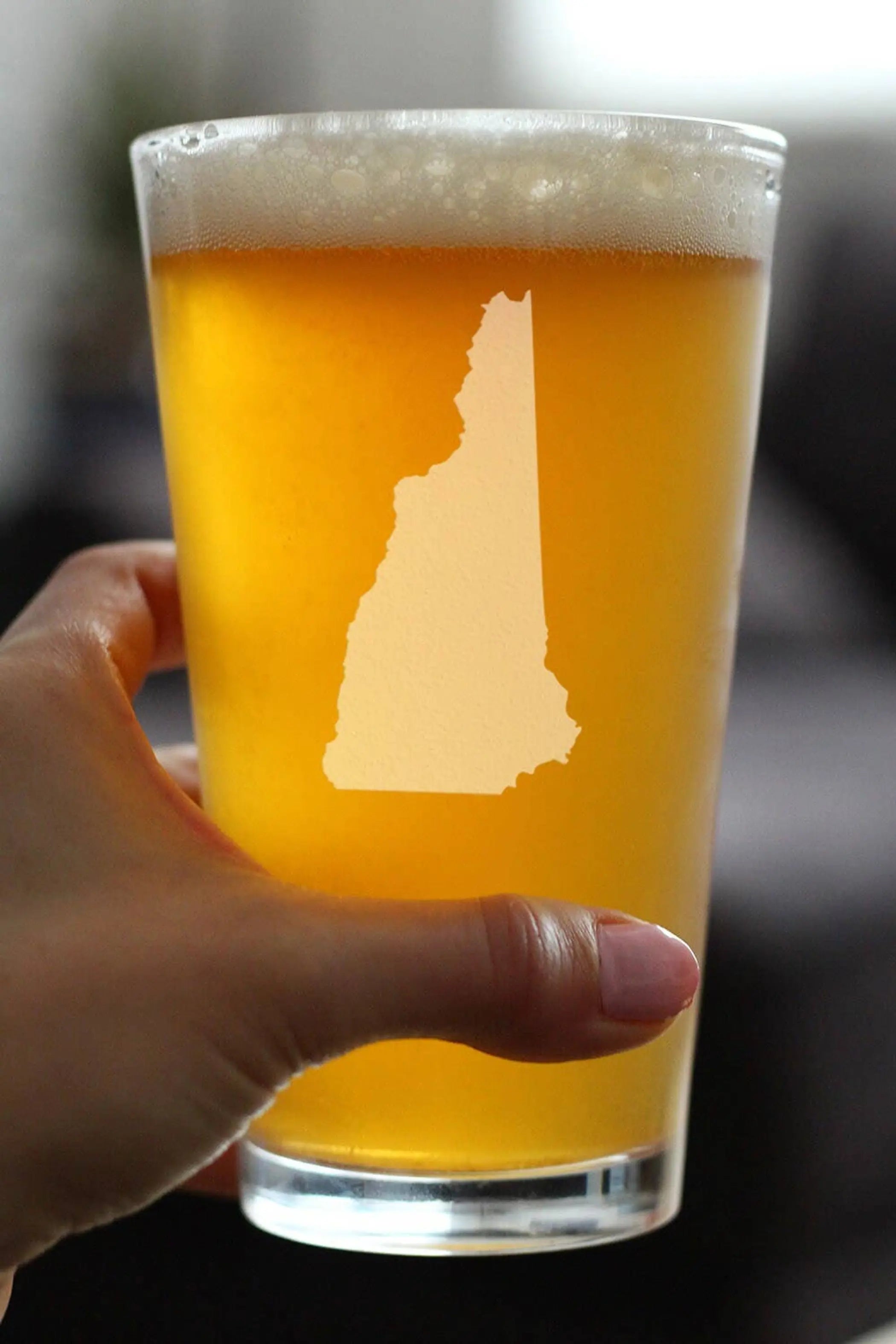 New Hampshire Pint Glass for Beer - Granite Staters Gifts Bevvee