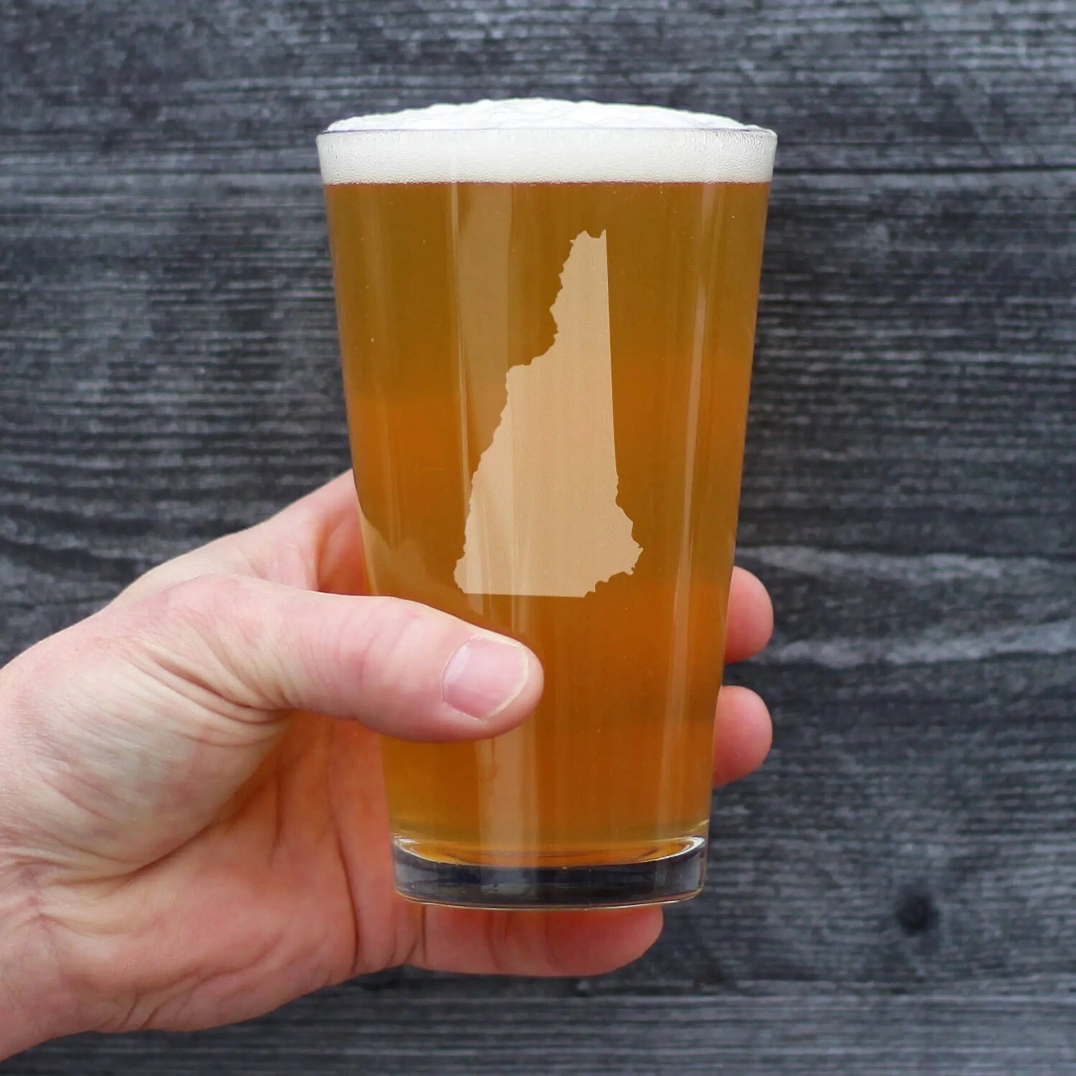 New Hampshire Pint Glass for Beer - Granite Staters Gifts Bevvee