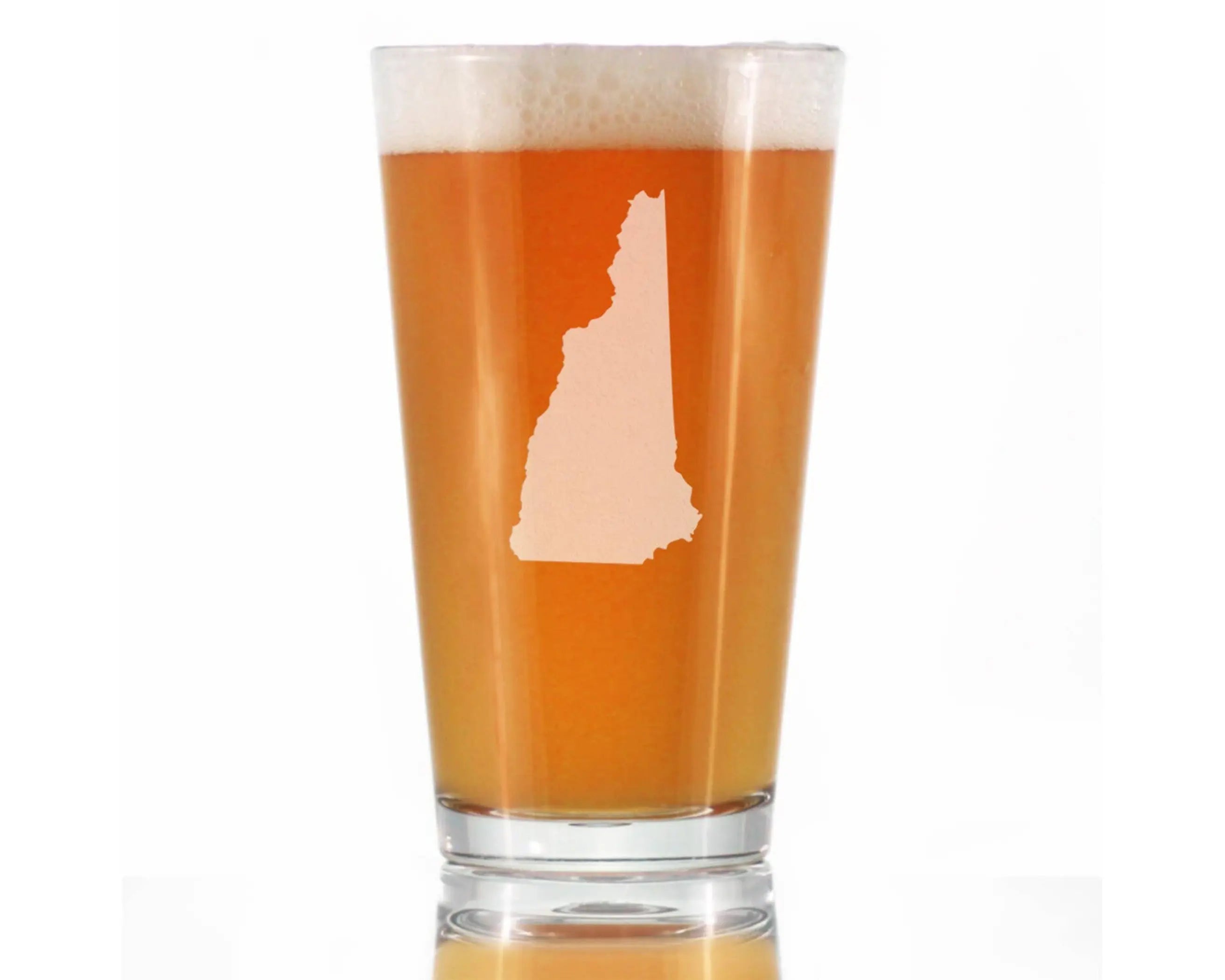 New Hampshire Pint Glass for Beer - Granite Staters Gifts Bevvee