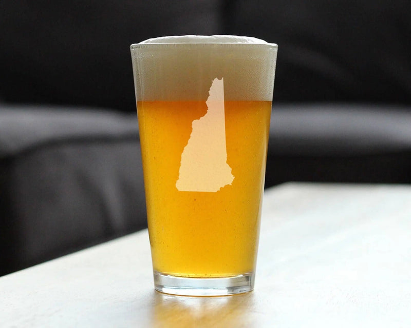 New Hampshire Pint Glass for Beer - Granite Staters Gifts Bevvee