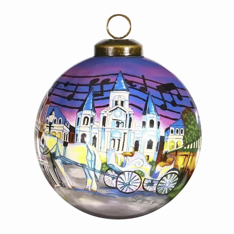 New Orleans Hand Painted Glass Ornament Inner Beauty Gifts