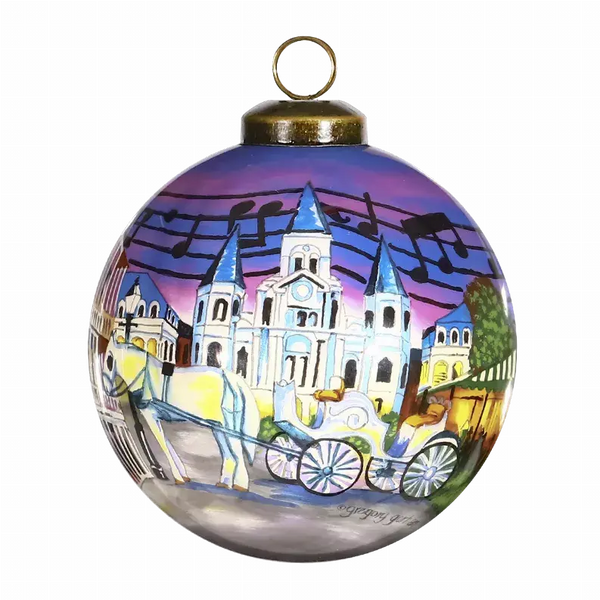 New Orleans Hand Painted Glass Ornament Inner Beauty Gifts
