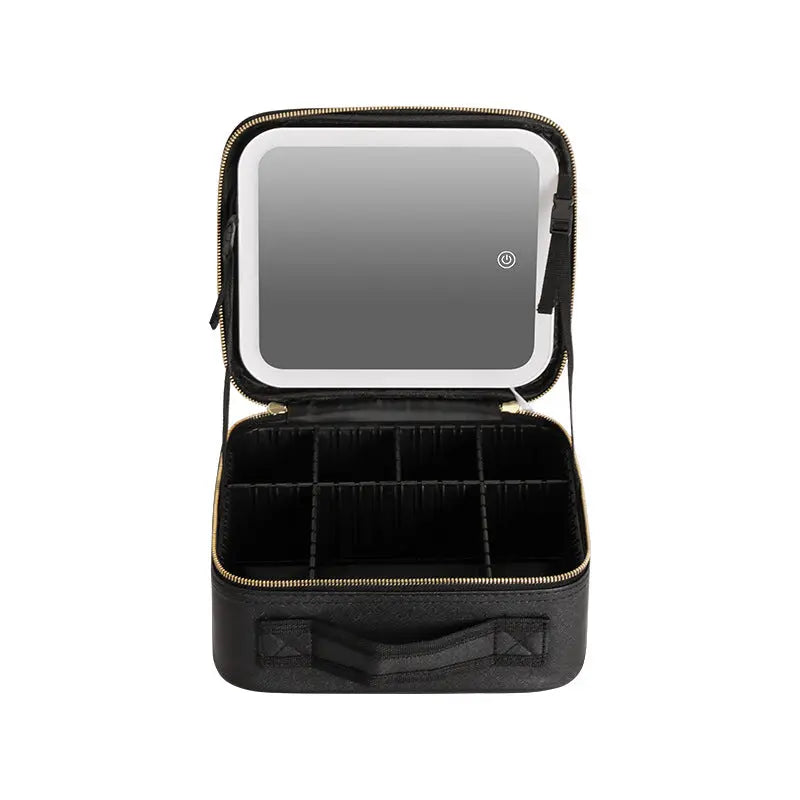 New Style Cosmetic Bag with Light and Mirror Led Light Rechargeable Portable Travel Makeup Cosmetics Cosmetics Bag Ins Style GreatEagleInc