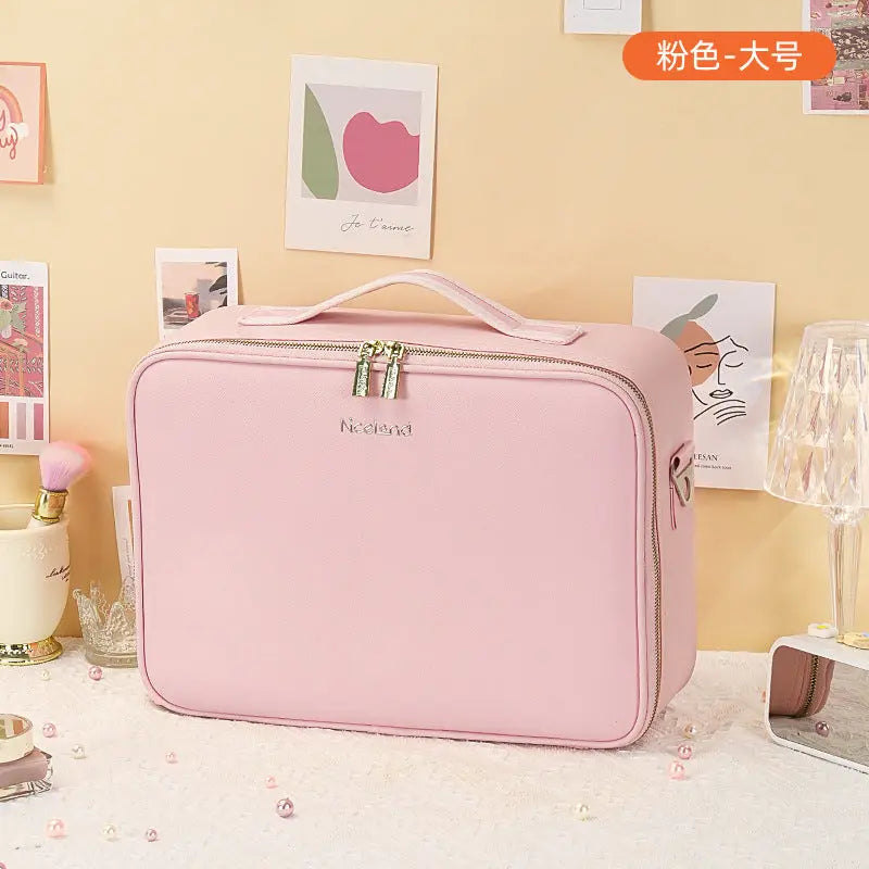 New Style Cosmetic Bag with Light and Mirror Led Light Rechargeable Portable Travel Makeup Cosmetics Cosmetics Bag Ins Style GreatEagleInc