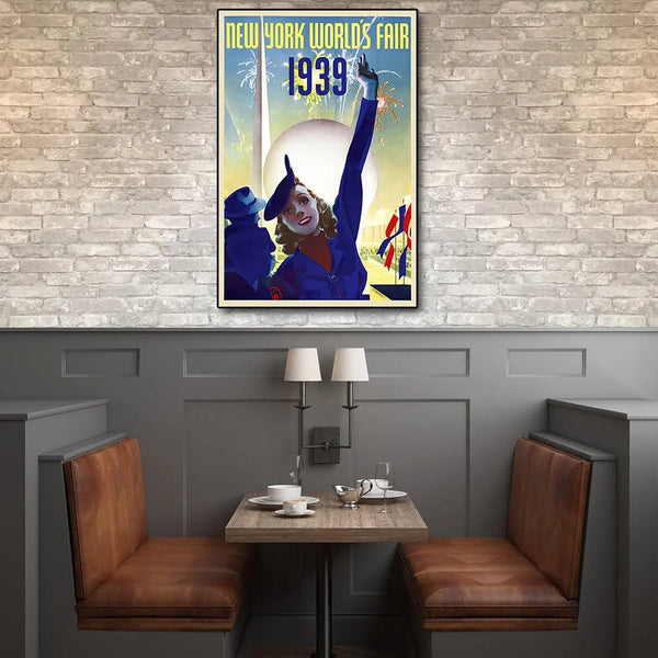 New York 1939 World's Fair Vintage Travel Unframed Print Wall Art Homeroots Home Decor