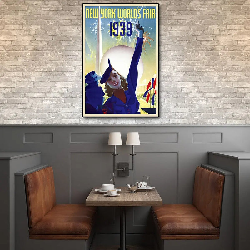 New York 1939 World's Fair Vintage Travel Unframed Print Wall Art Homeroots Home Decor