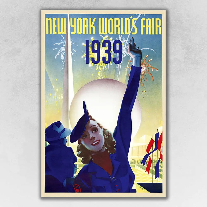 New York 1939 World's Fair Vintage Travel Unframed Print Wall Art Homeroots Home Decor