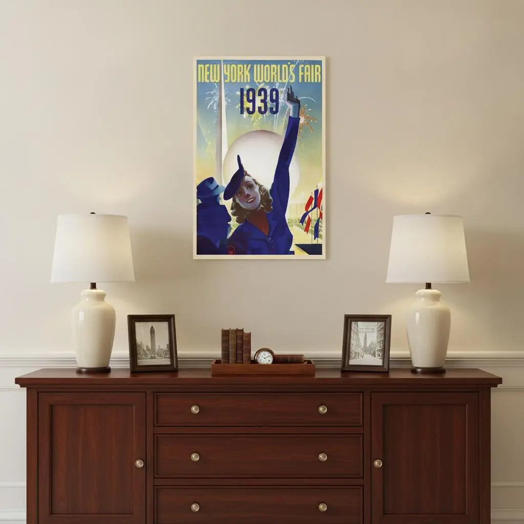 New York 1939 World's Fair Vintage Travel Unframed Print Wall Art Homeroots Home Decor