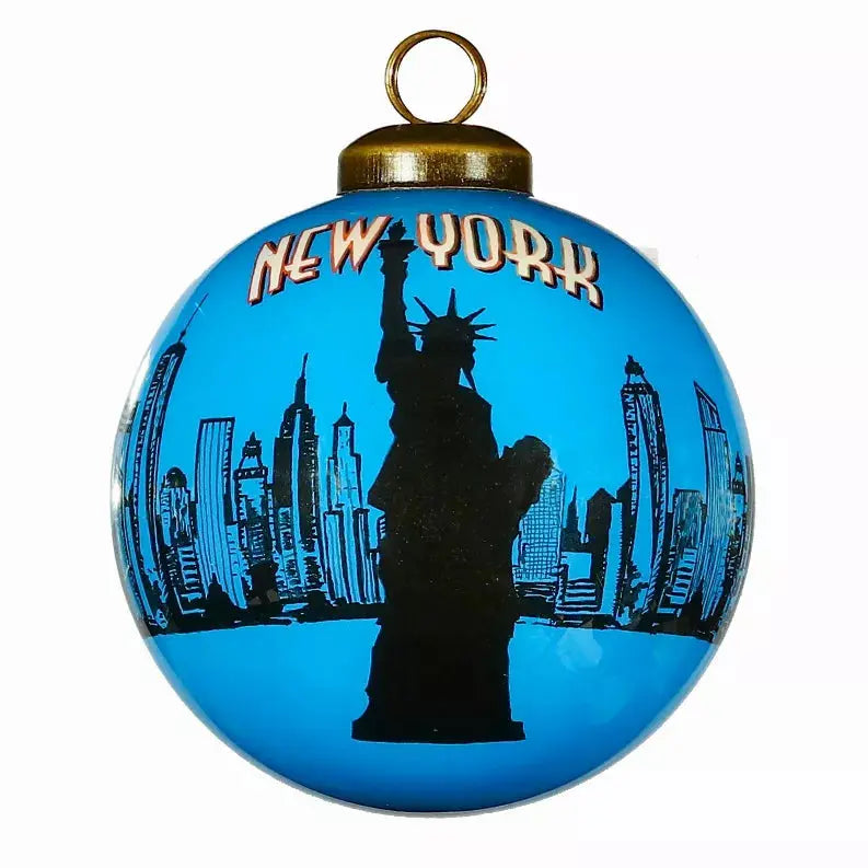 New York City Hand Painted Glass Ornament Inner Beauty Gifts