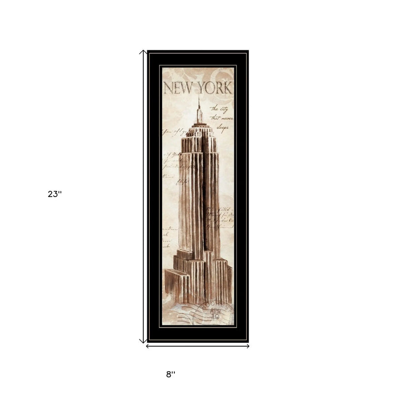 New York Panel 2 Black Framed Print Wall Art - GreatEagleInc