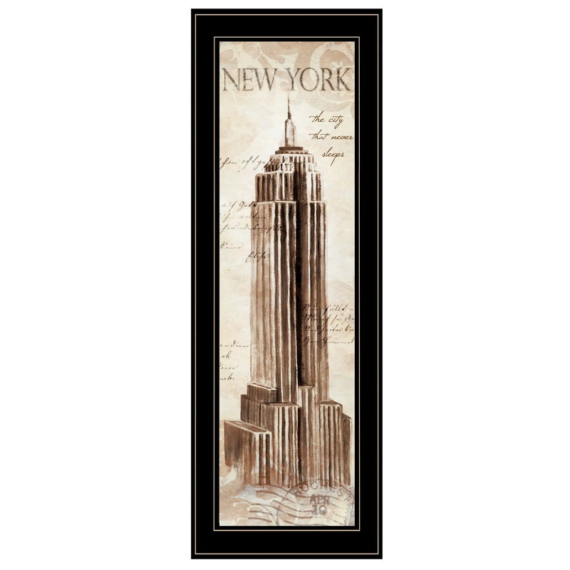 New York Panel 2 Black Framed Print Wall Art - GreatEagleInc