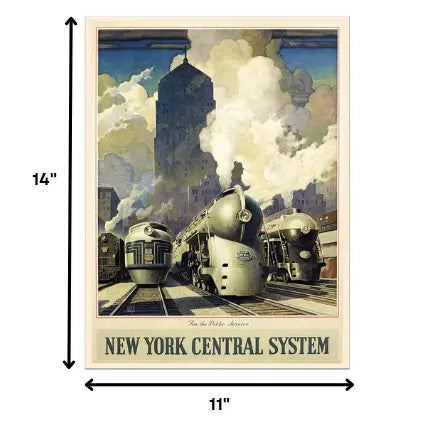 New York Railroad Vintage Travel Unframed Print Wall Art Homeroots Home Decor