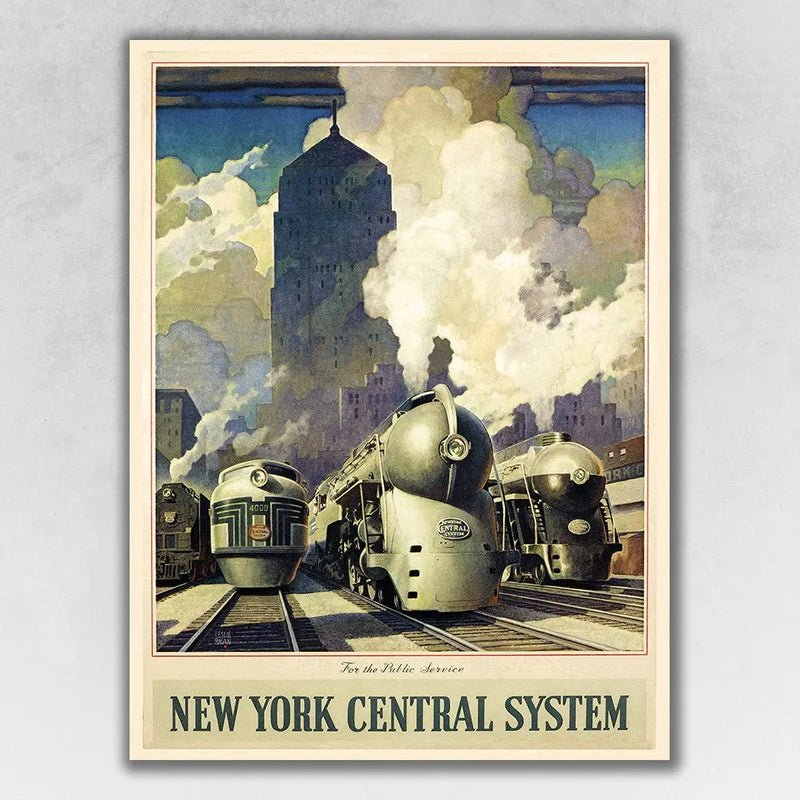New York Railroad Vintage Travel Unframed Print Wall Art Homeroots Home Decor
