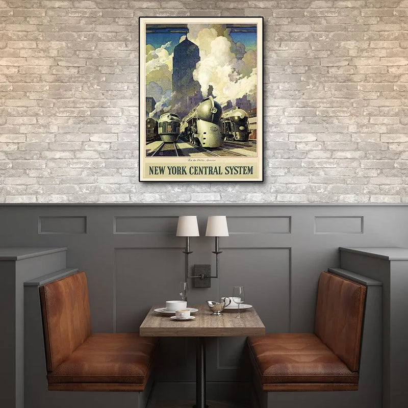 New York Railroad Vintage Travel Unframed Print Wall Art Homeroots Home Decor