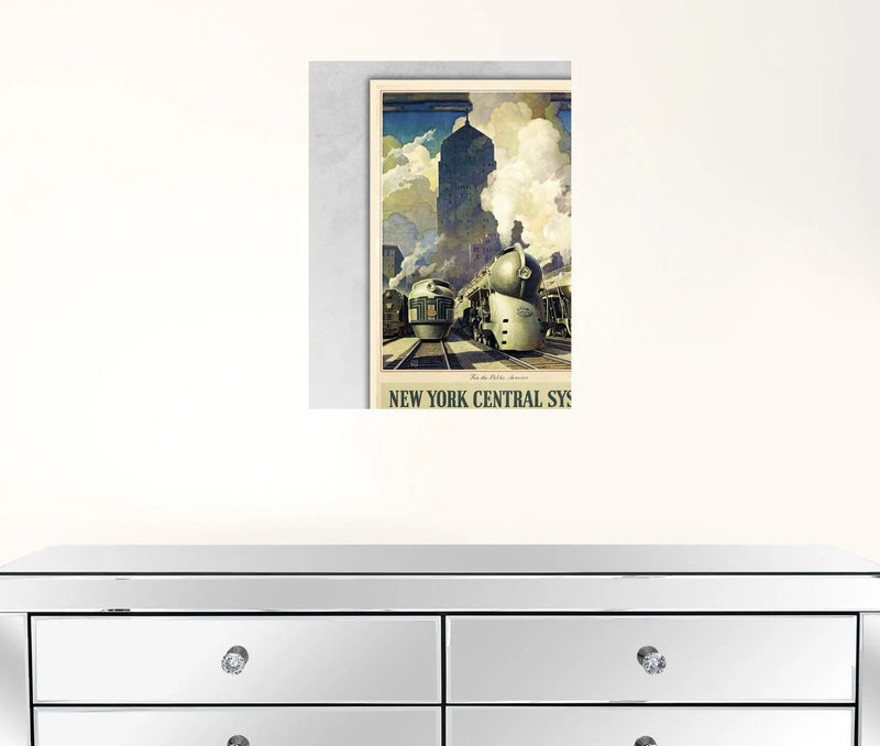 New York Railroad Vintage Travel Unframed Print Wall Art Homeroots Home Decor
