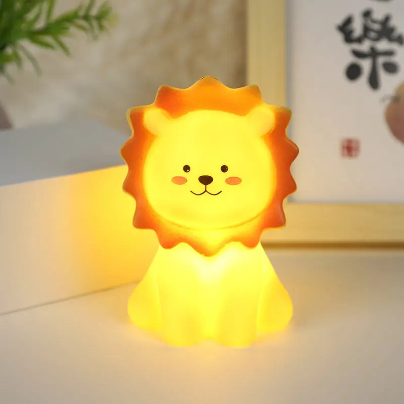 New cartoon little lion night light baby elephant shape stall supply toys LED children's bedside lamp small gifts GreatEagleInc