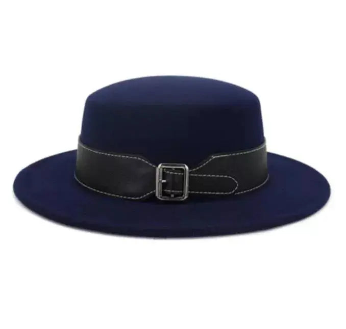 Nicole-Flat Top Boater Scarves & Fedora