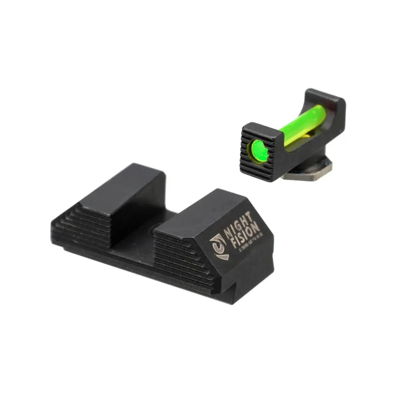 Night Fision Night Sight Set - Oem Glock Height Green Fiber Optic Front/blank Square Rear NIGHTFISION