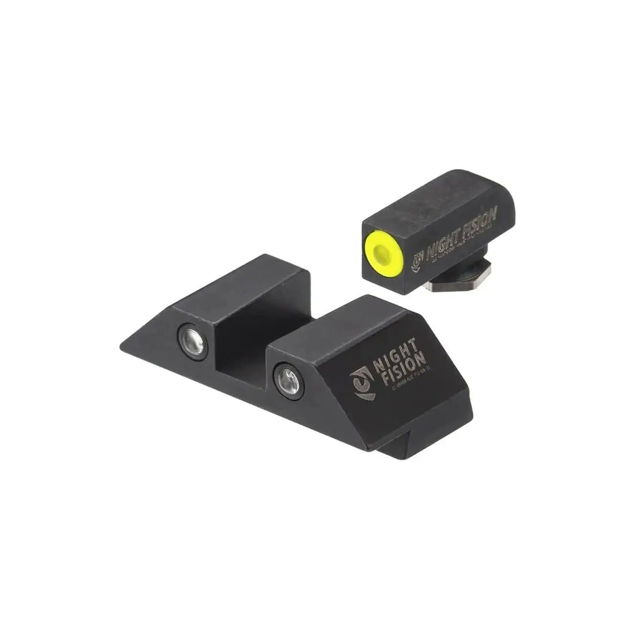 Night Fision Tritium Night Sights For Glock 42/43/43x Yellow Tritium Front Ring/square Tritium Black NIGHTFISION