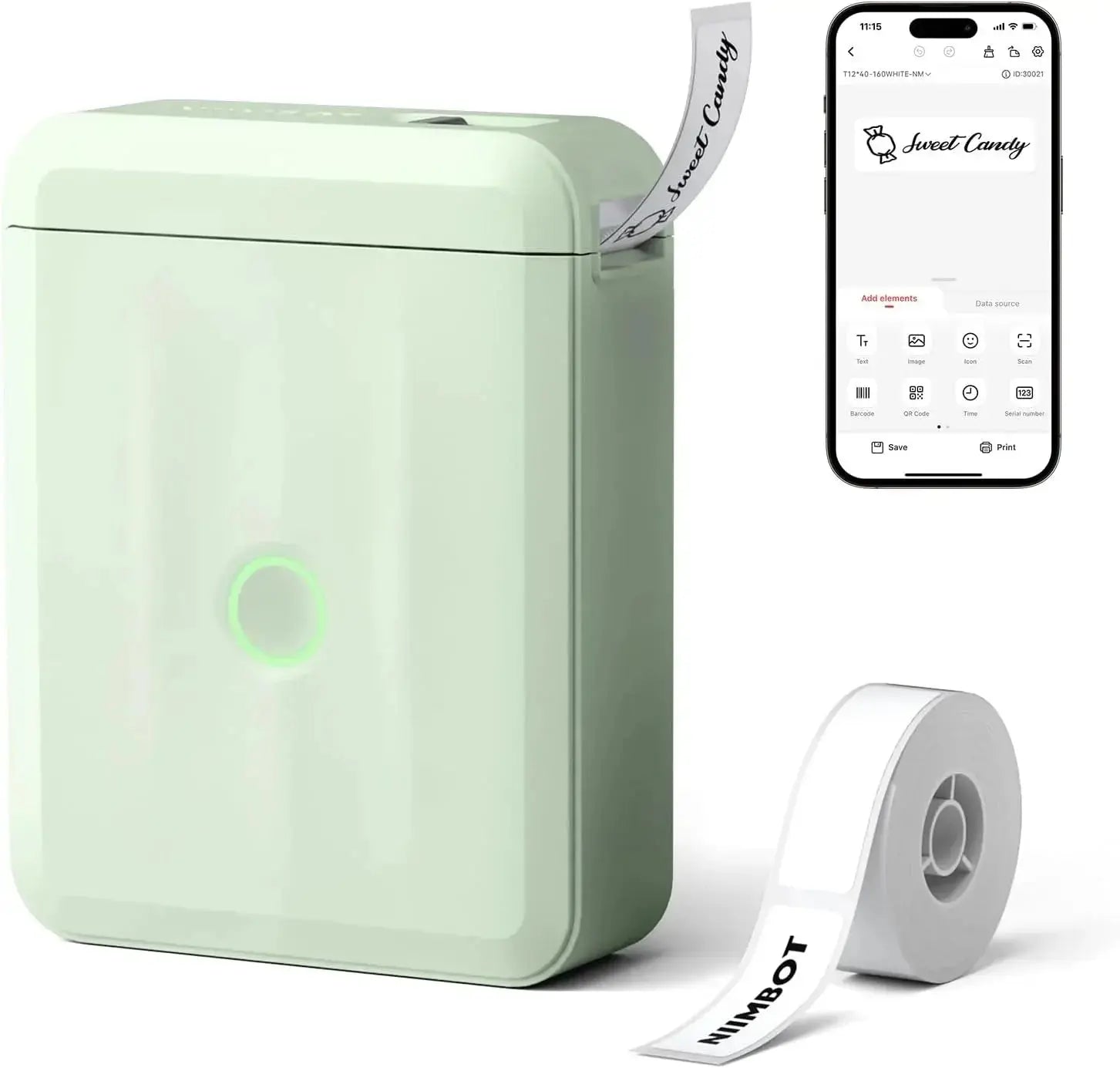 Niimbot D110 Label Printer Bluetooth Mini Adhesive Portable Smart Label Maker UV Without Ink For Office School Labeling Machine GreatEagleInc